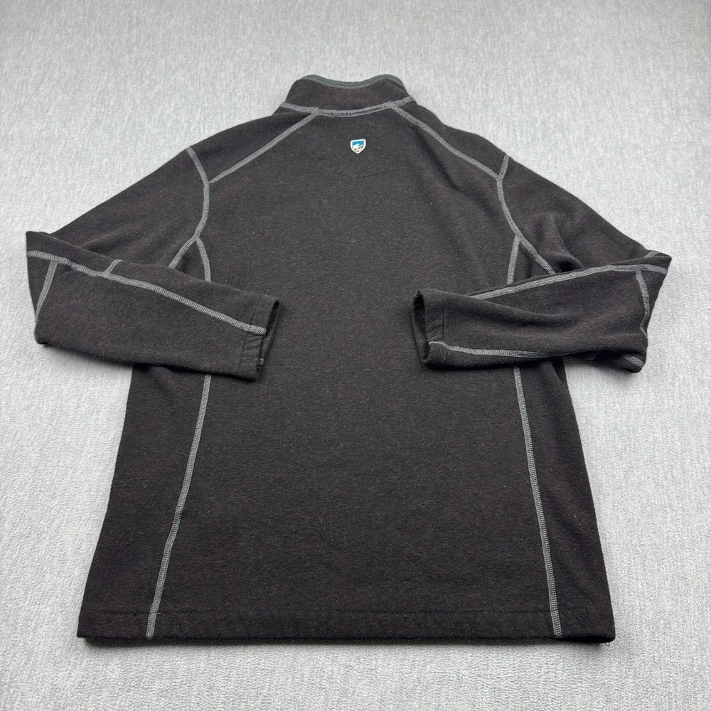 Kuhl Sweater Mens Medium Black‎ Revel Pullover Black 1/4 Zip Long Sleeve Fleece